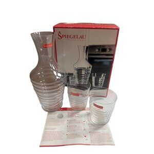 Godiger Spiegelau Balloon Decanter Set 1.0 L & 2x Tumbler Glasses Barware